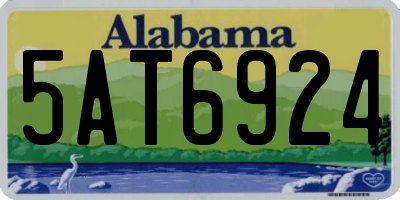 AL license plate 5AT6924