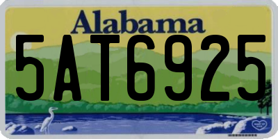 AL license plate 5AT6925
