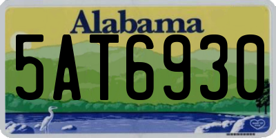 AL license plate 5AT6930