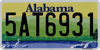 AL license plate 5AT6931