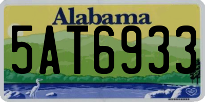 AL license plate 5AT6933