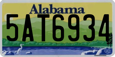 AL license plate 5AT6934