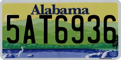 AL license plate 5AT6936
