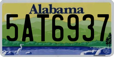 AL license plate 5AT6937