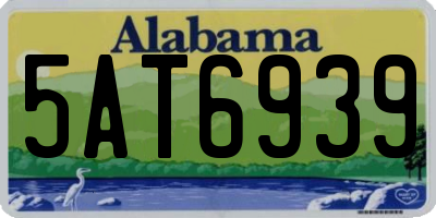 AL license plate 5AT6939