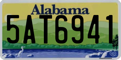 AL license plate 5AT6941