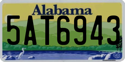 AL license plate 5AT6943