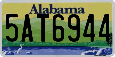 AL license plate 5AT6944