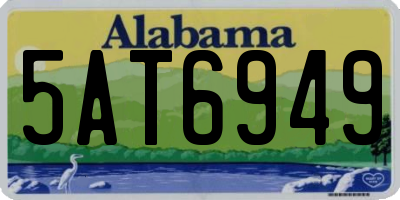 AL license plate 5AT6949