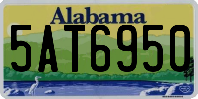 AL license plate 5AT6950