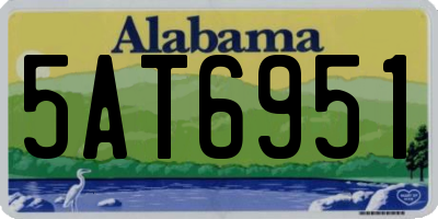 AL license plate 5AT6951