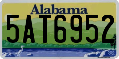 AL license plate 5AT6952