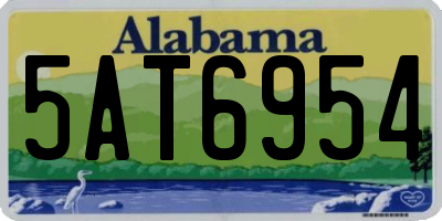AL license plate 5AT6954