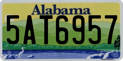 AL license plate 5AT6957