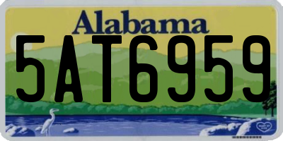 AL license plate 5AT6959