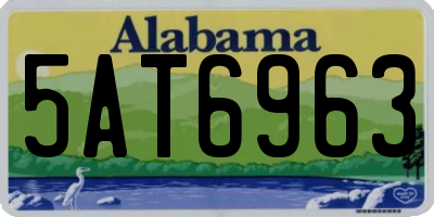 AL license plate 5AT6963
