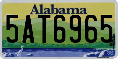 AL license plate 5AT6965