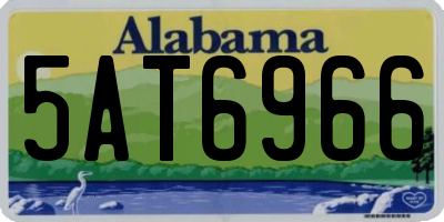 AL license plate 5AT6966