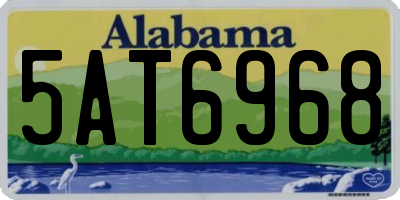 AL license plate 5AT6968