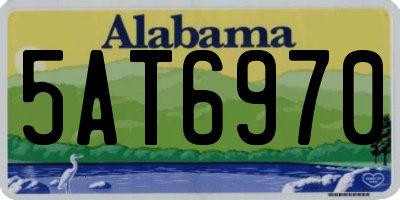 AL license plate 5AT6970