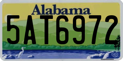 AL license plate 5AT6972
