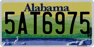 AL license plate 5AT6975