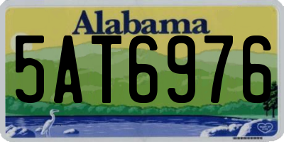 AL license plate 5AT6976