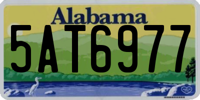 AL license plate 5AT6977