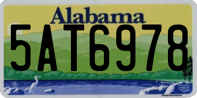 AL license plate 5AT6978
