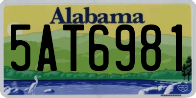 AL license plate 5AT6981