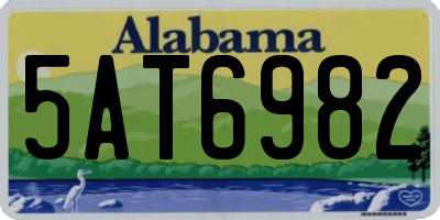AL license plate 5AT6982