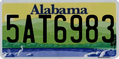 AL license plate 5AT6983
