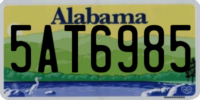AL license plate 5AT6985
