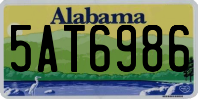 AL license plate 5AT6986