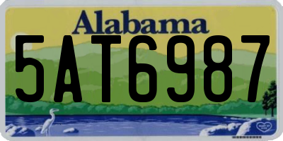 AL license plate 5AT6987