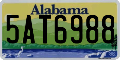 AL license plate 5AT6988
