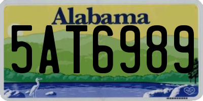 AL license plate 5AT6989