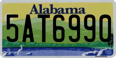AL license plate 5AT6990