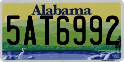 AL license plate 5AT6992