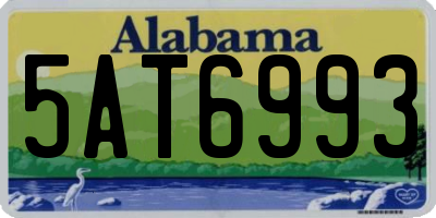 AL license plate 5AT6993