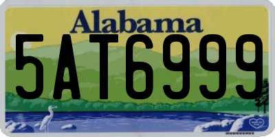 AL license plate 5AT6999