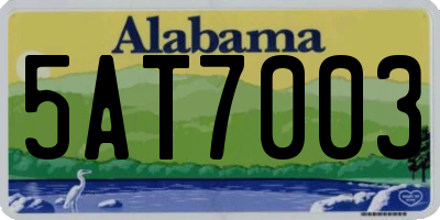 AL license plate 5AT7003