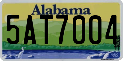 AL license plate 5AT7004