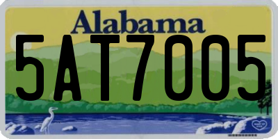 AL license plate 5AT7005