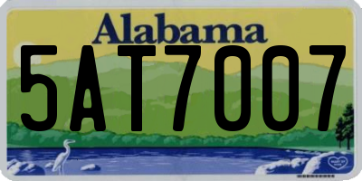 AL license plate 5AT7007