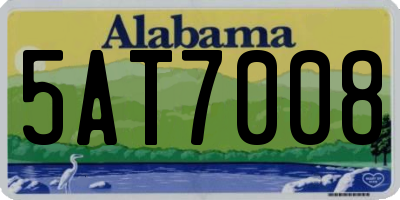 AL license plate 5AT7008