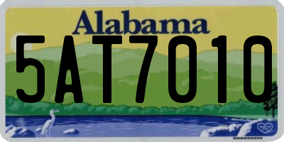 AL license plate 5AT7010