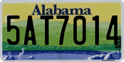 AL license plate 5AT7014