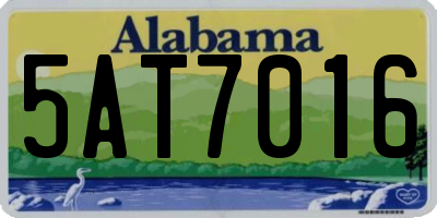 AL license plate 5AT7016