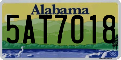 AL license plate 5AT7018